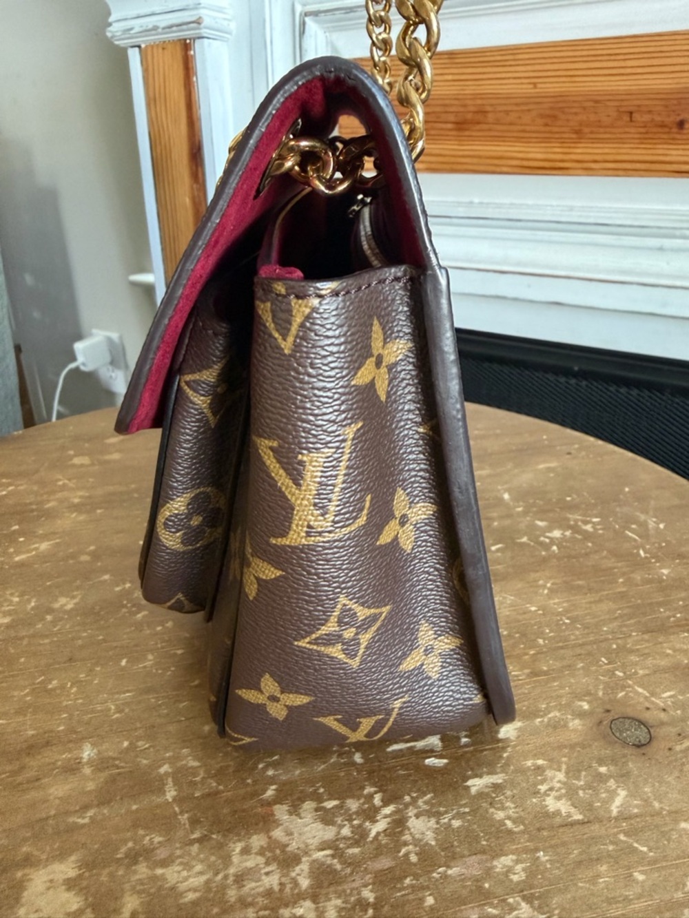 Louis Vuitton Monogram Passy with Brand New LV emblem Crossbody with Gold Chain - Picture 3 of 16
